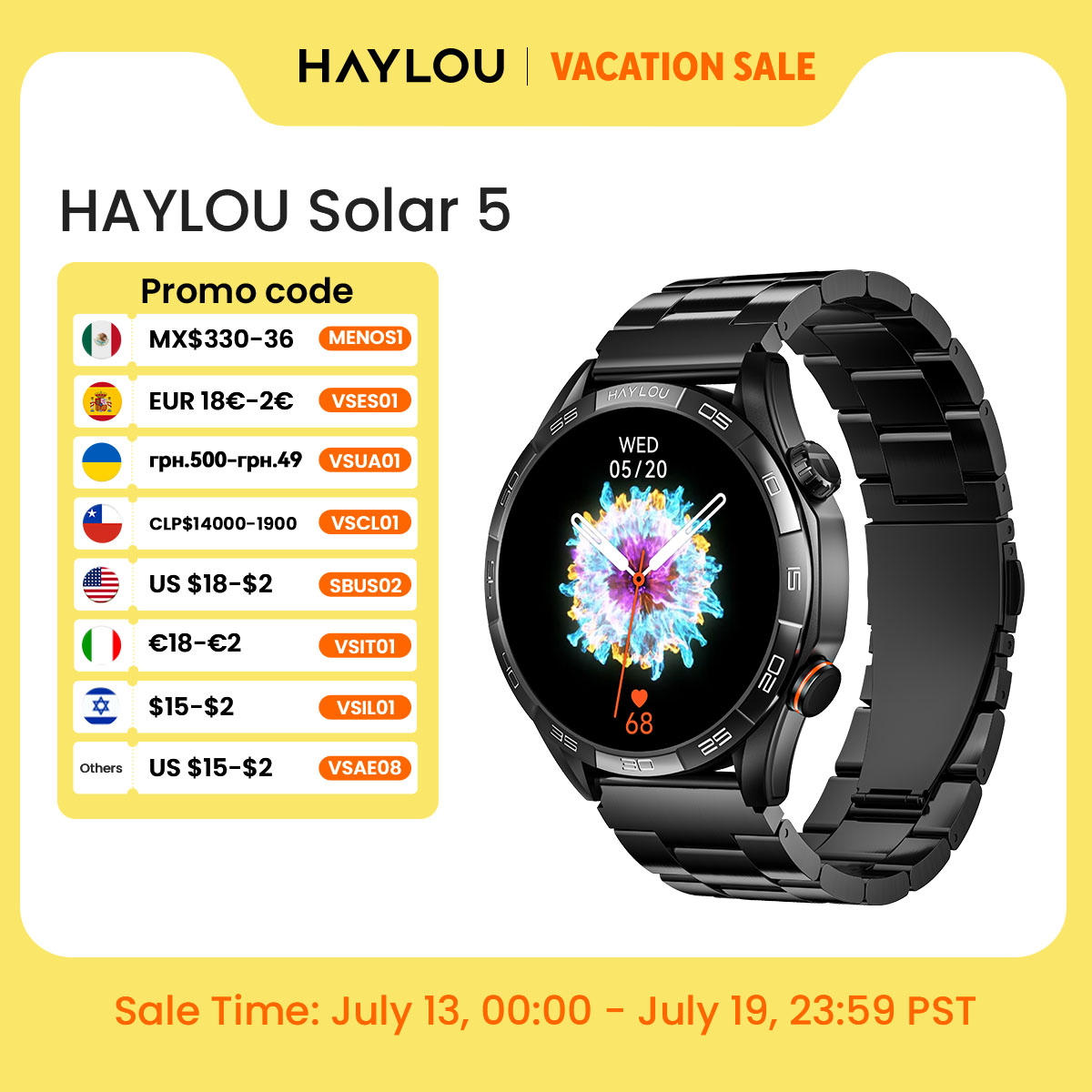 Smartwatch Instagram - HAYLOU Solar 5 Voice Calling Smartwatch