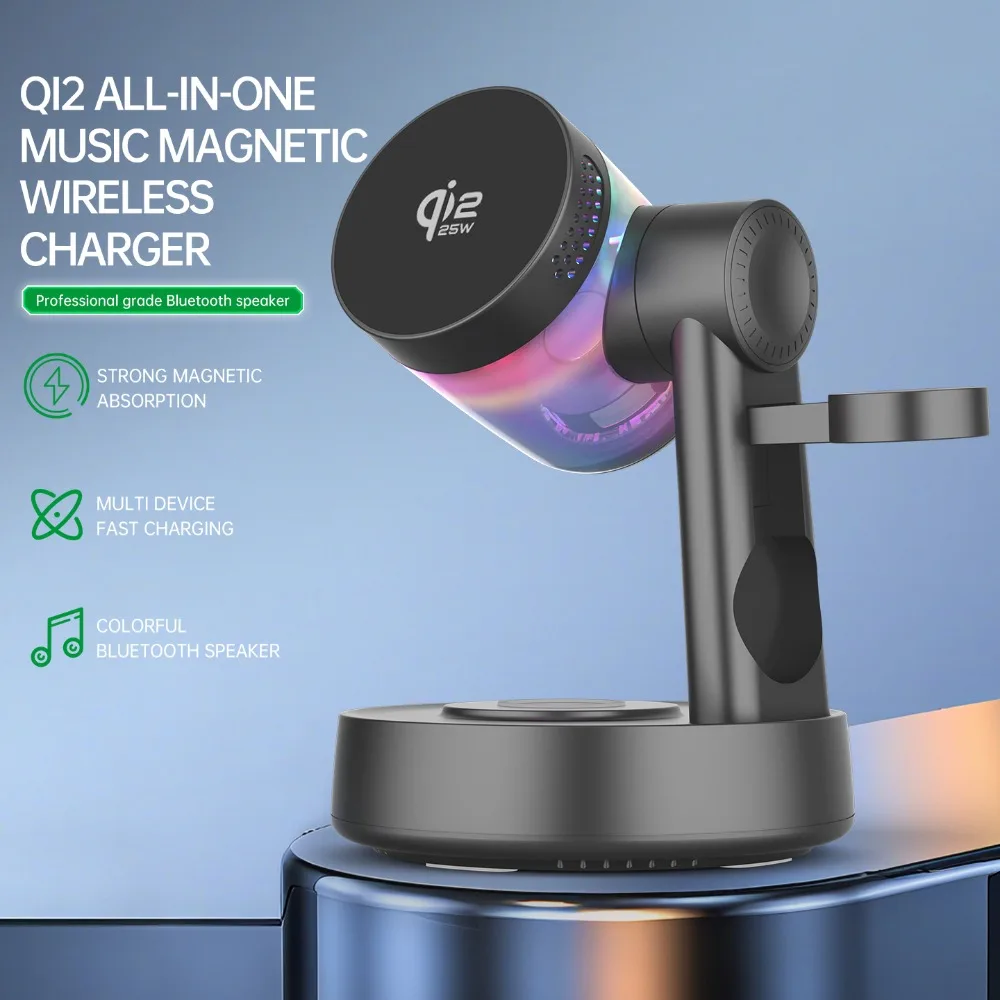 Watch Charger Cable - Qi2 25W RGB Light Magnetic Wireless