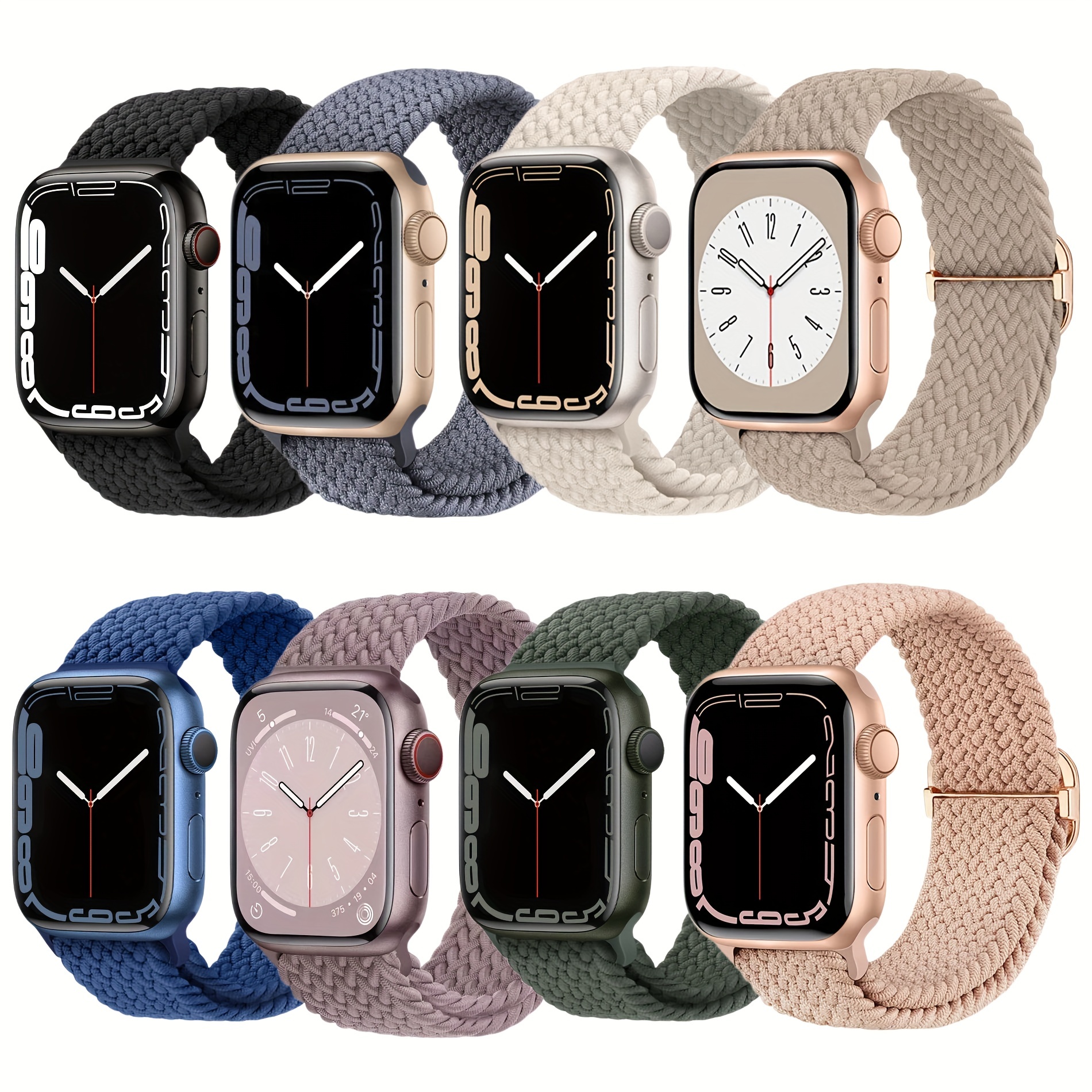 Sport Loop Strap - 8 Pcs/pack Nylon Elastic Braided Solo