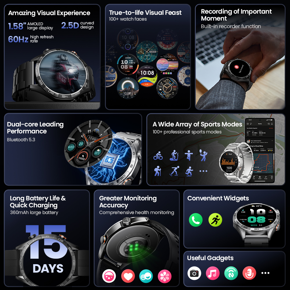 HAYLOU Solar 5 Voice Calling S – Smartwatch Instagram recenzja i cena