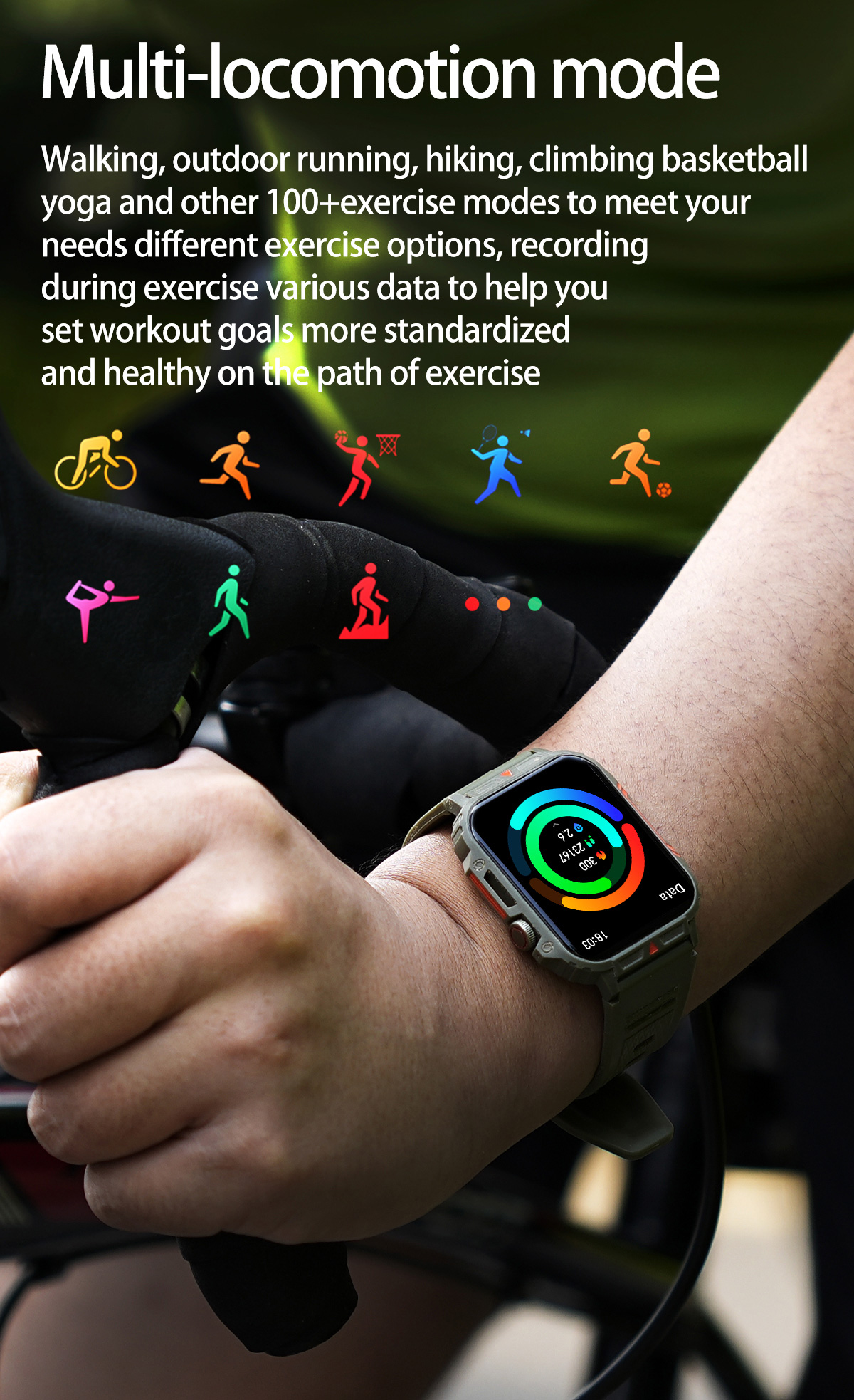 1.91 Outdoor Military Smart Wa – Smartwatch Face recenzja i cena