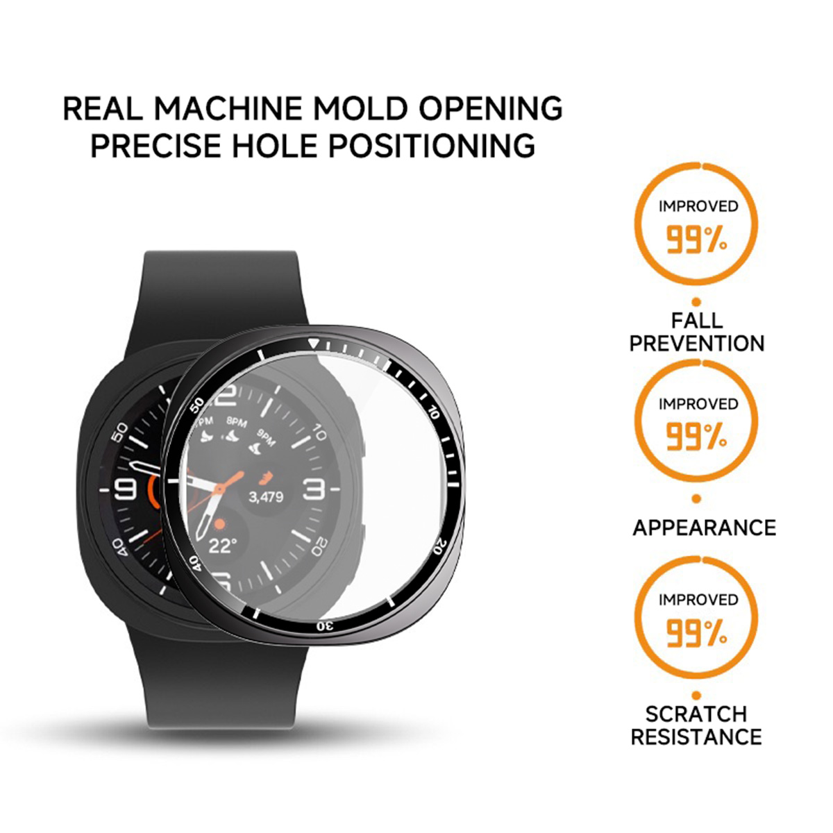 Tempered Glass+ PC Cover for S – Samsung Smartwatch Accessories recenzja i cena