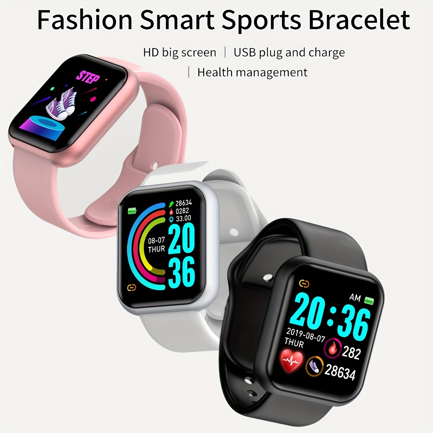 Smart Watch For Men Women Spor – Silicone Band Replacement recenzja i cena