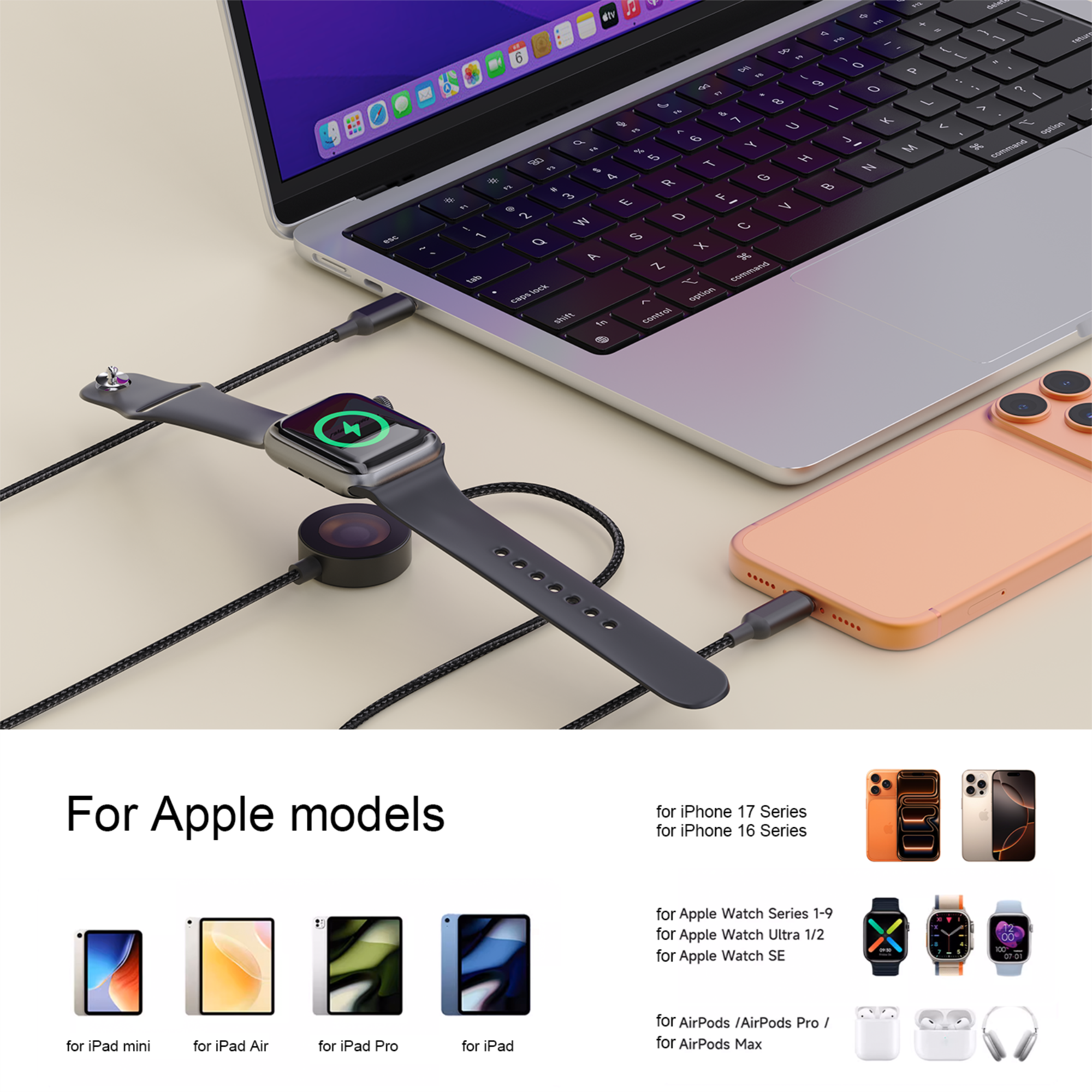 Bonola 2 in 1 Fast Watch Charg – Watch Charger Cable recenzja i cena