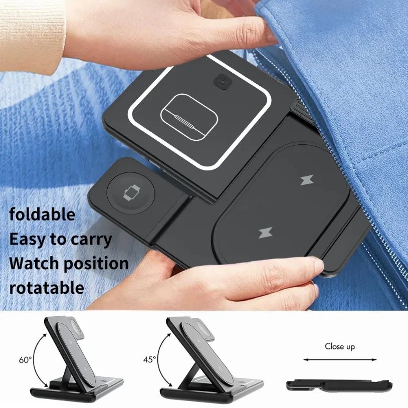 3 in 1 Foldable Wireless Charg – Watch Charger Cable recenzja i cena
