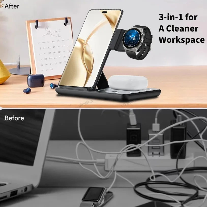 3 in 1 Foldable Wireless Charg – Watch Charger Cable recenzja i cena