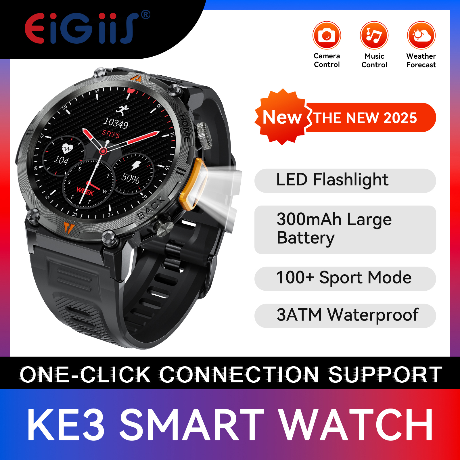 EIGIIS KE3 Bluetooth Call Smar – Smartwatch Face recenzja i cena