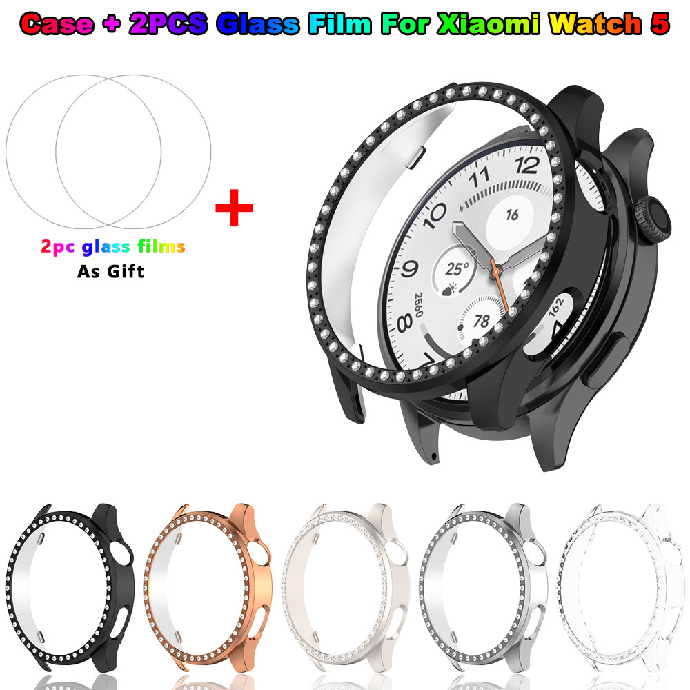 Bling PC Case + Glass Film For – Xiaomi Smartwatch Accessories recenzja i cena