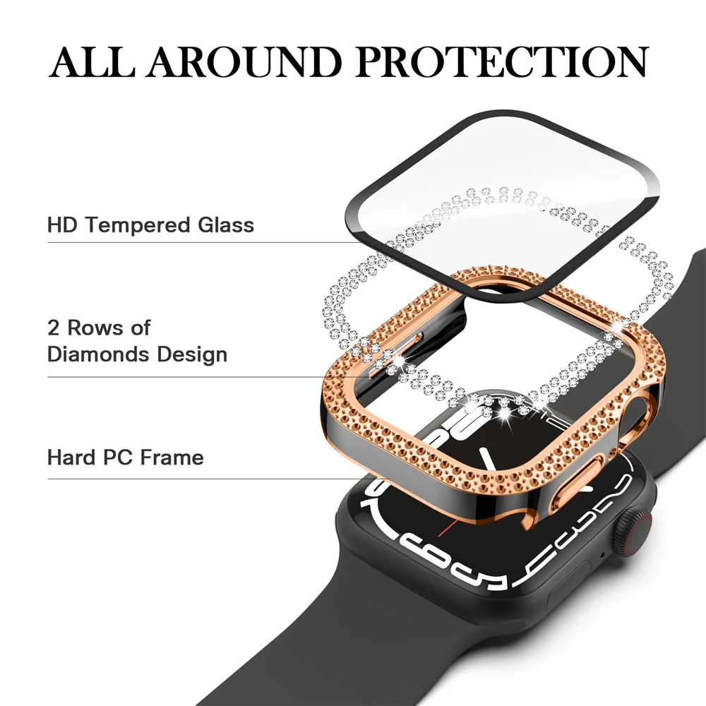 Diamond Cover For Apple watch  – Smartwatch Band Accessories recenzja i cena