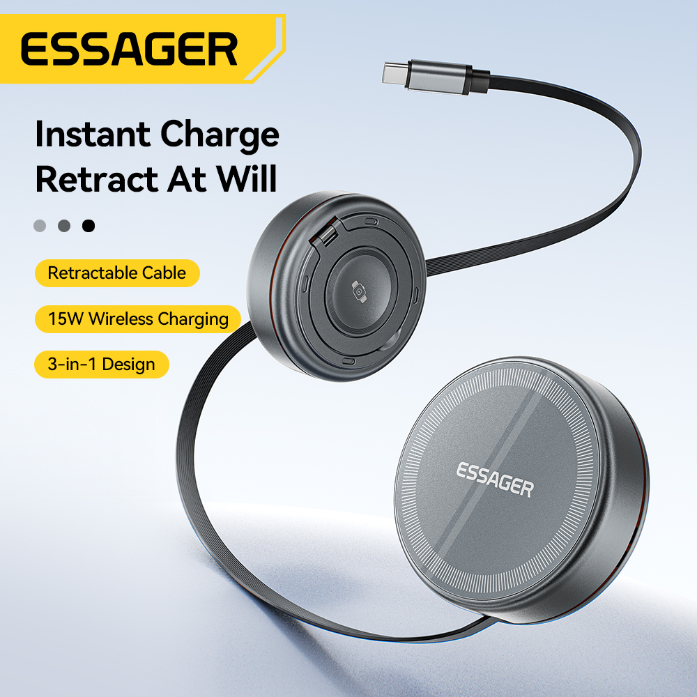 Essager 15W 3 in 1 Magnetic Wi – Watch Charger Cable recenzja i cena