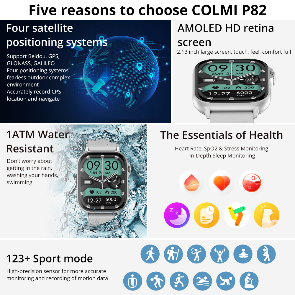 2025 COLMI P82 GPS Smart Watch – Smartwatch Instagram recenzja i cena