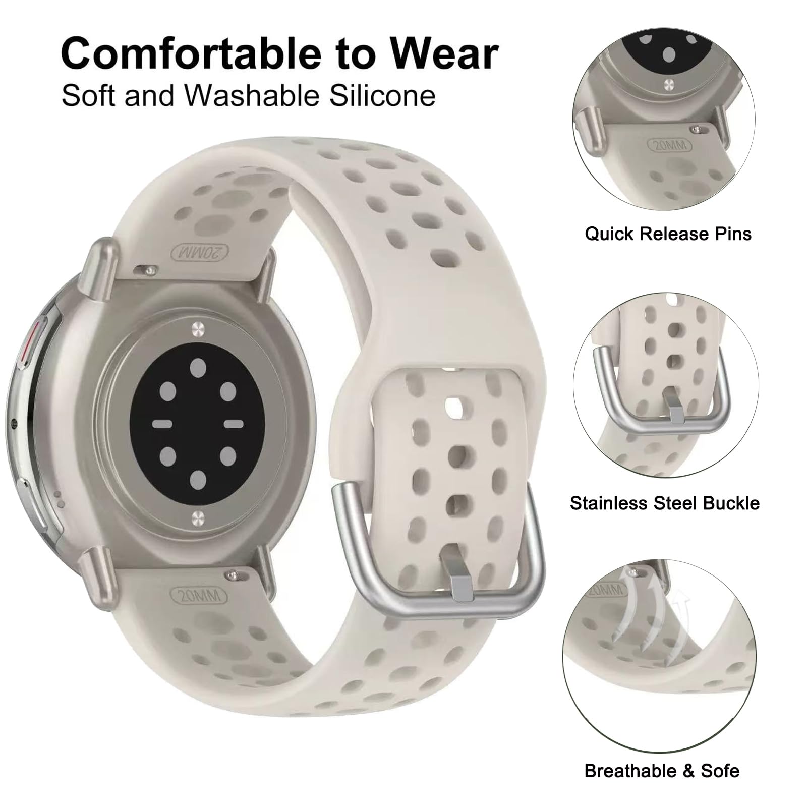 20mm Strap For Amazfit active  – Titan Smartwatch Accessories recenzja i cena