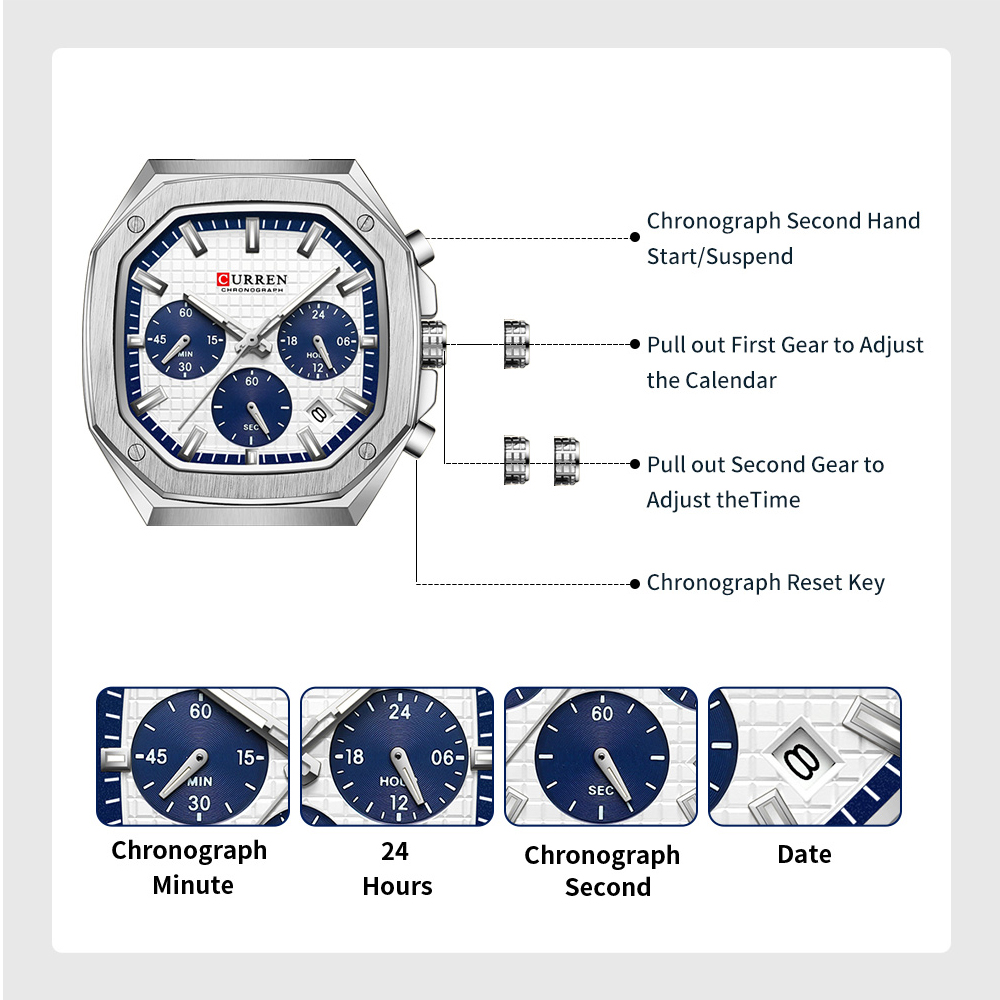 CUREEN Fashion Date Quartz Men – Smartwatch Guess recenzja i cena