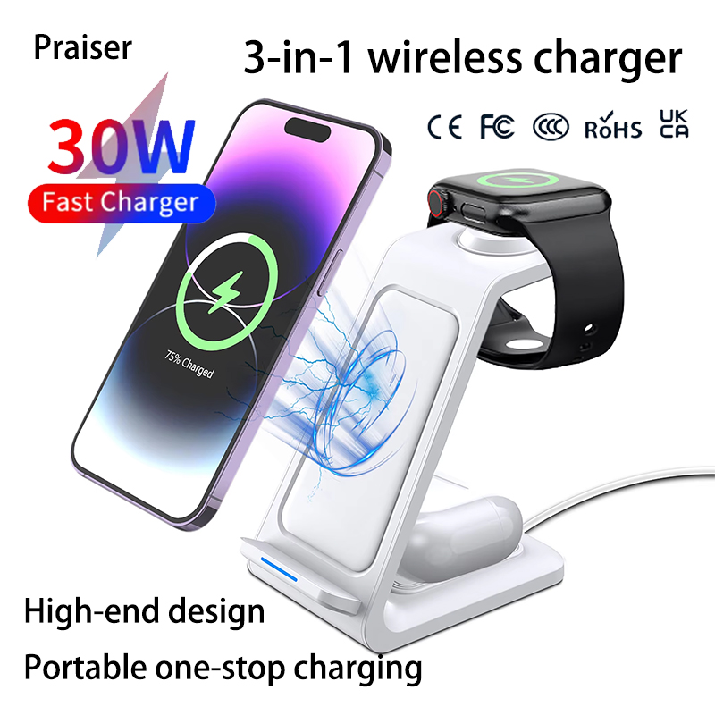 15W 3 in 1 Wireless Charger St – Watch Charger Cable recenzja i cena