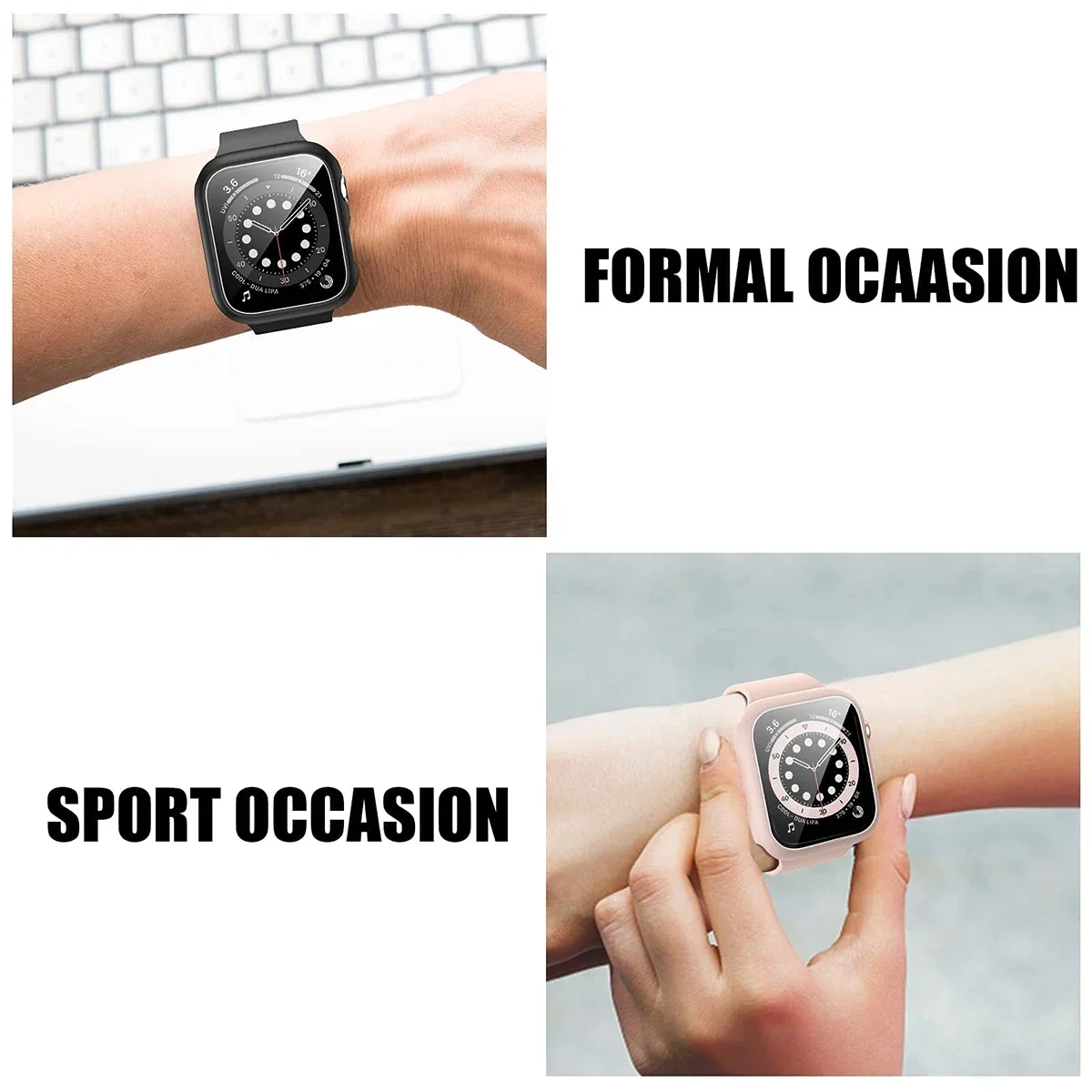 Tempered Glass+Cover For Apple – Smartwatch Band Accessories recenzja i cena